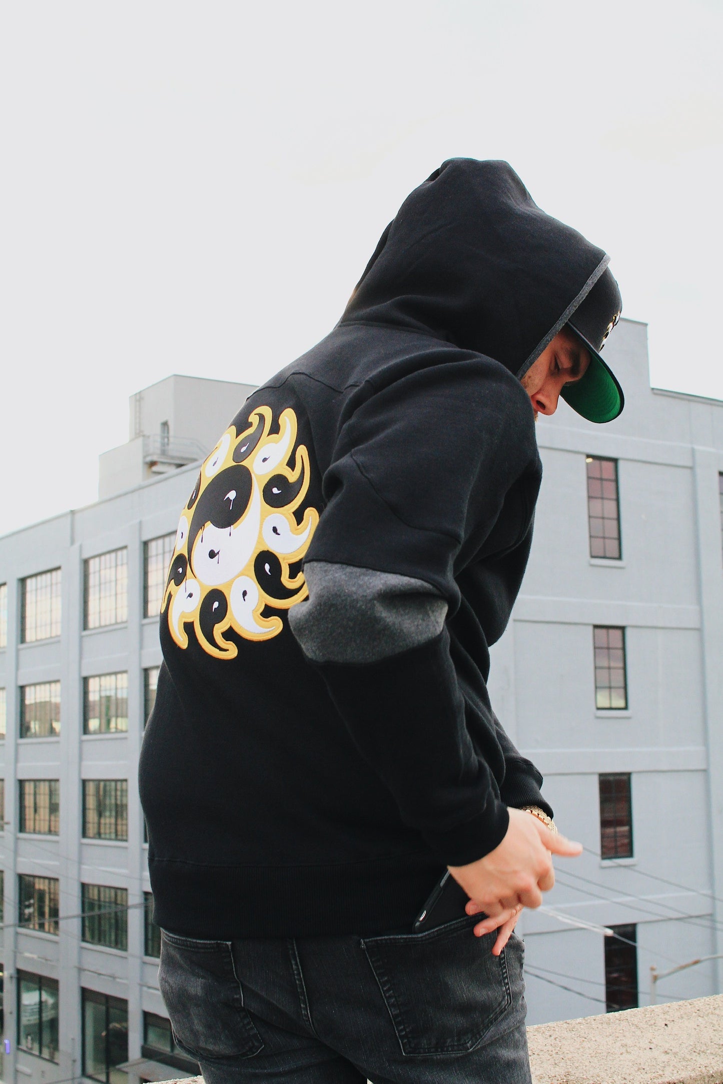 Yin Yang Sport Laced Fleece Hoodie